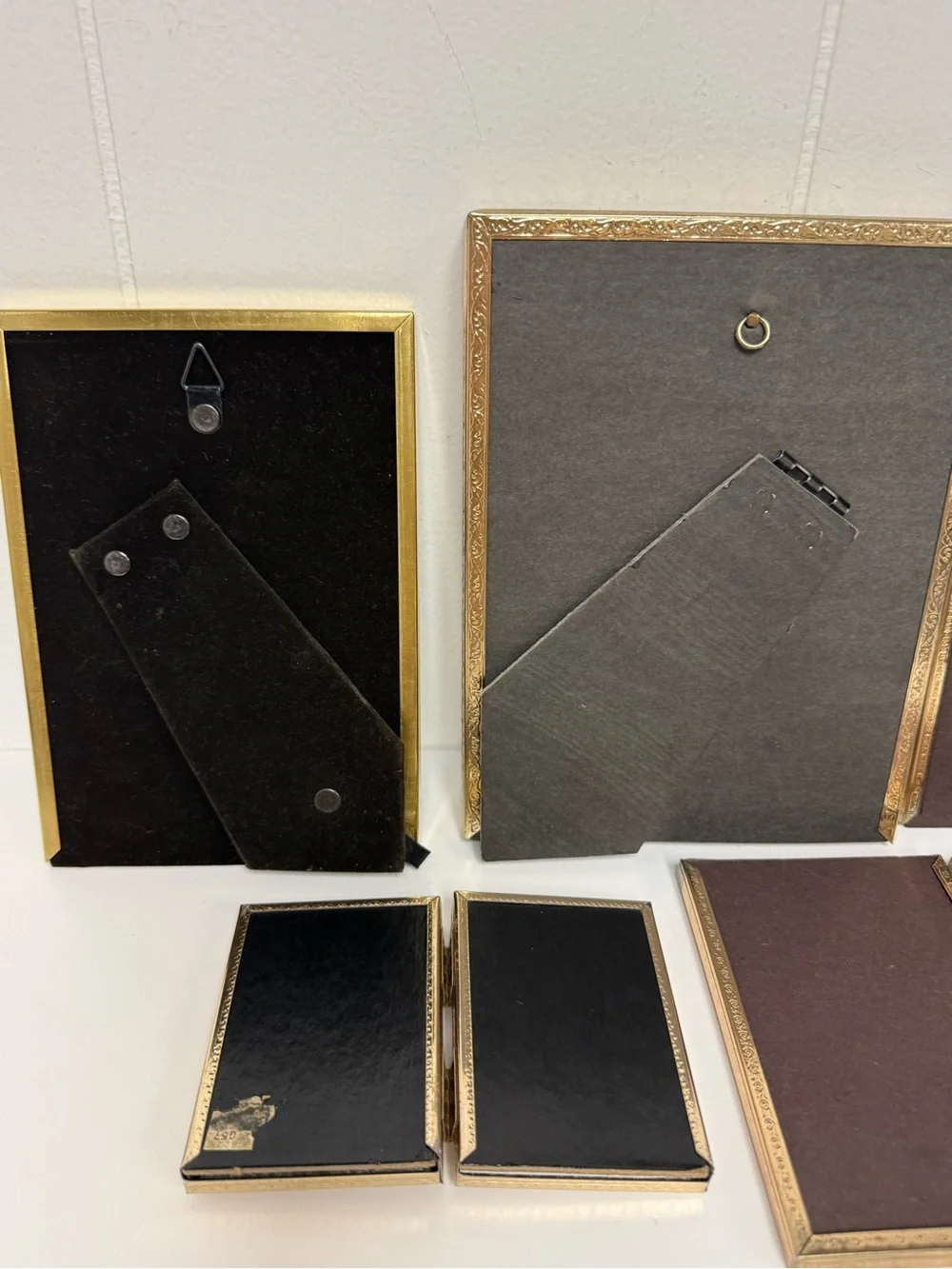 Vintage Mid-Century Brass & Goldtone Metal Picture Frame Bundle (Bundle of 5)